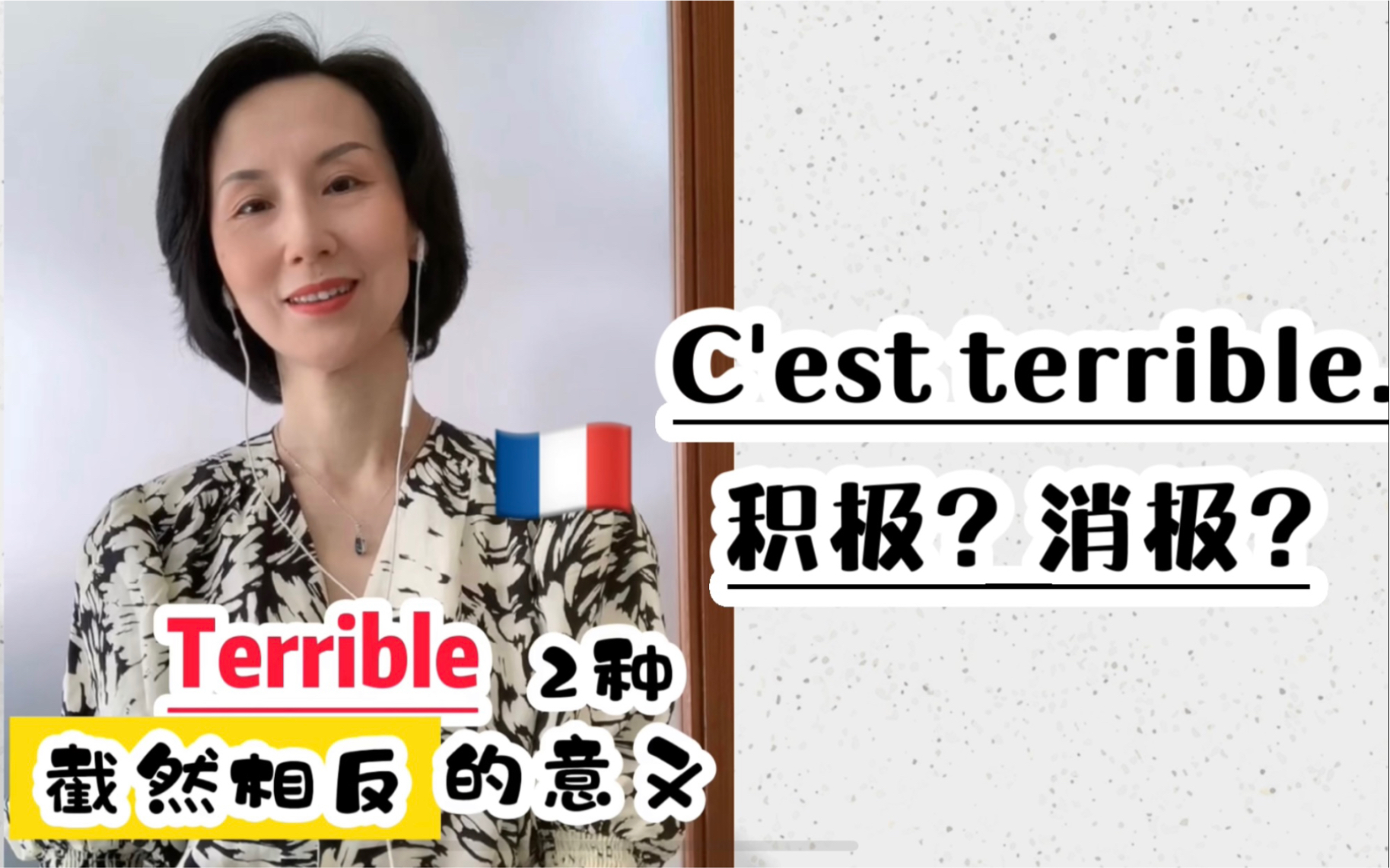 C'est terrible.法语里很简单的一句话,却会有两种截然相反的意思!哔哩哔哩bilibili