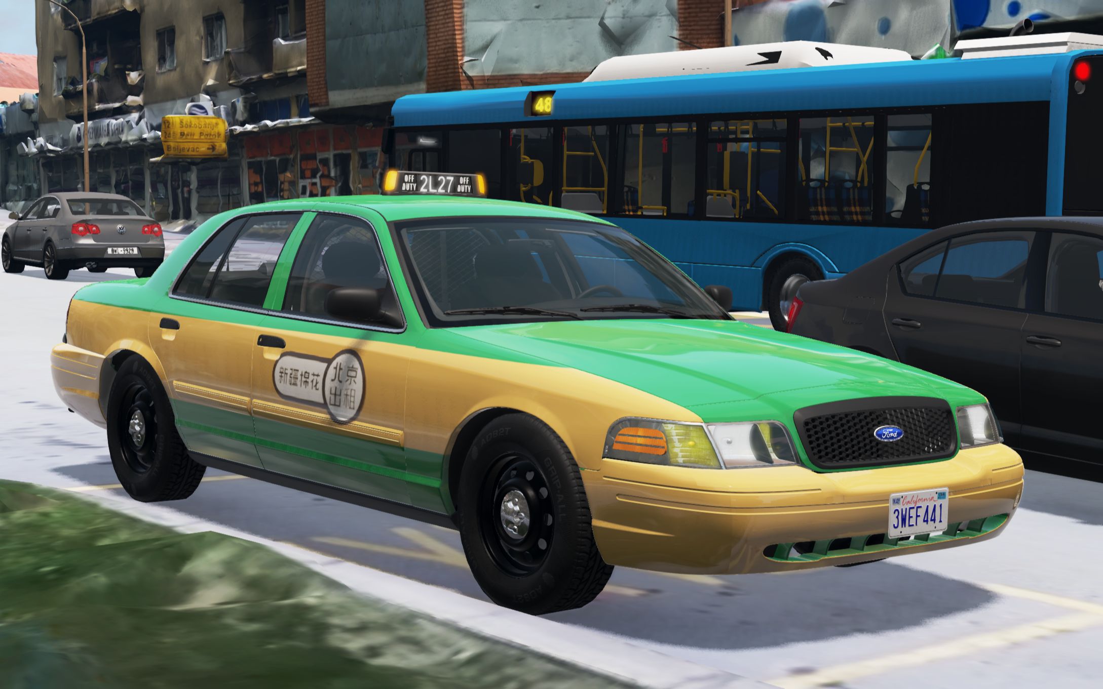 beamng:驾驶北京出租车遨游克尼亚泽瓦茨(3d扫描制作而成的小地图)