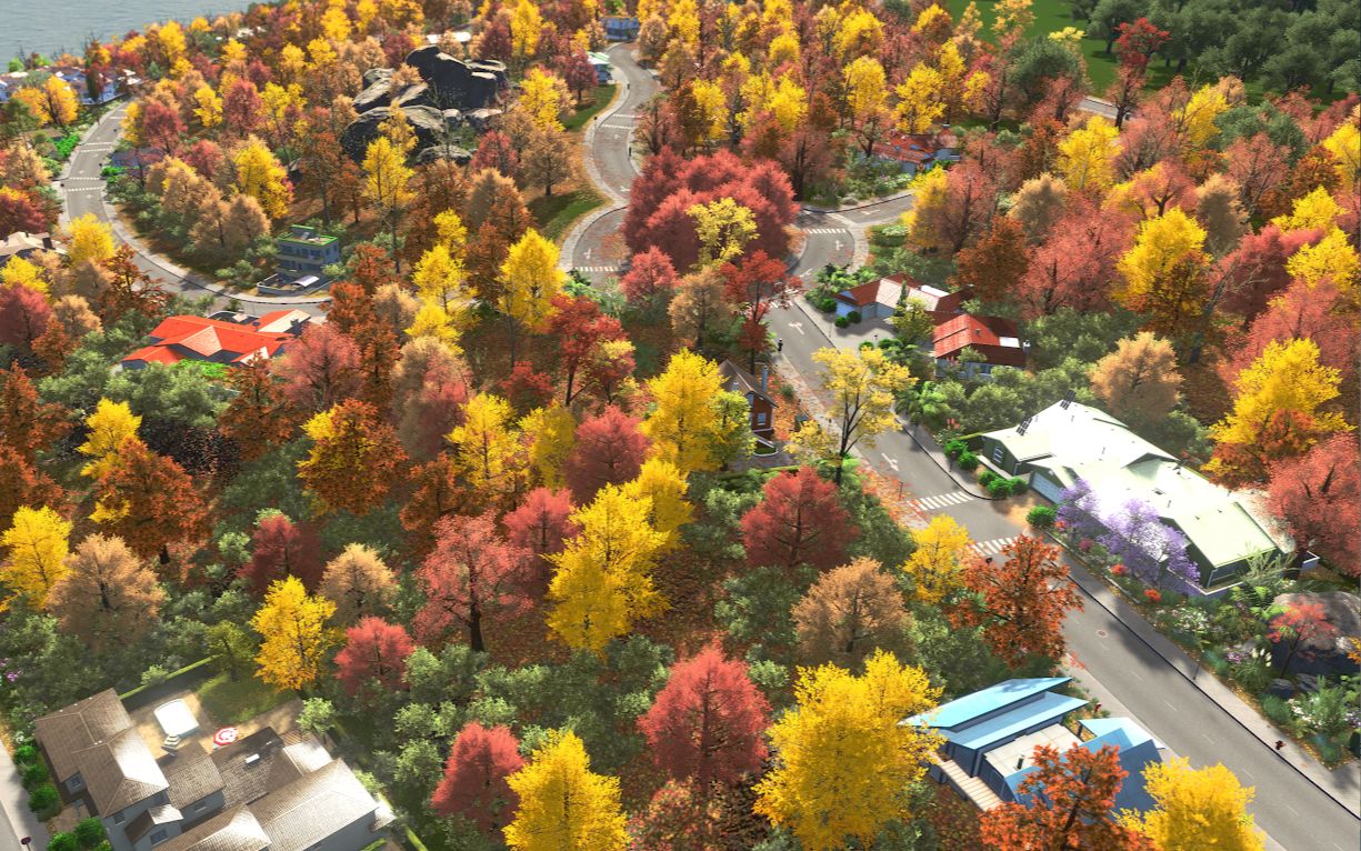 [泊秦早期造景练习片段]都市天际线#秋日物语系列_哔哩哔哩_bilibili