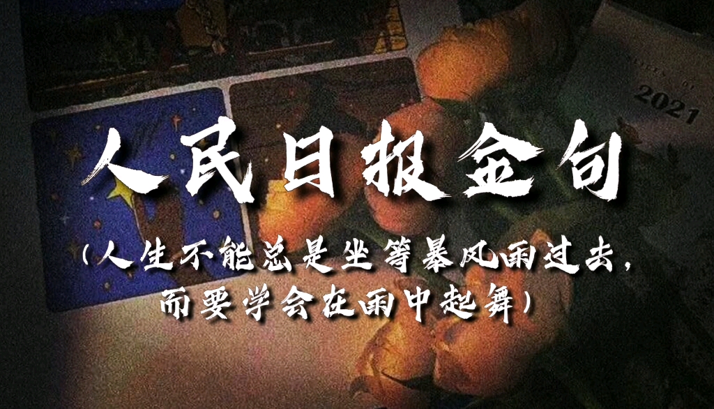 “人生不能总是坐等暴风雨过去,而要学会在雨中起舞. ”哔哩哔哩bilibili