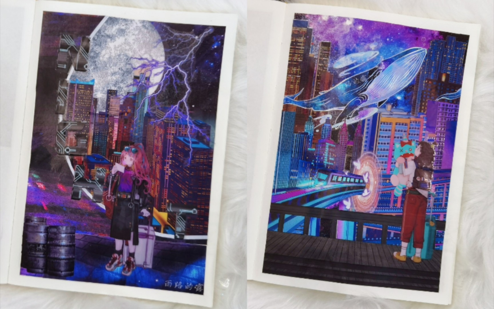 赛博朋克风超酷的好嘛 | a5手帐造景拼贴