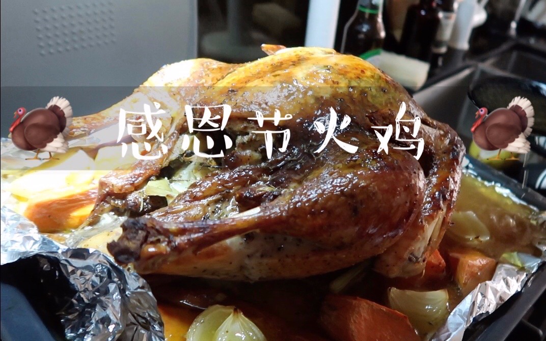 【感恩节火鸡】Thanksgiving Turkey | 花三天时间烤一只完美的火鸡 | 第一次尝试烤火鸡成功!哔哩哔哩bilibili