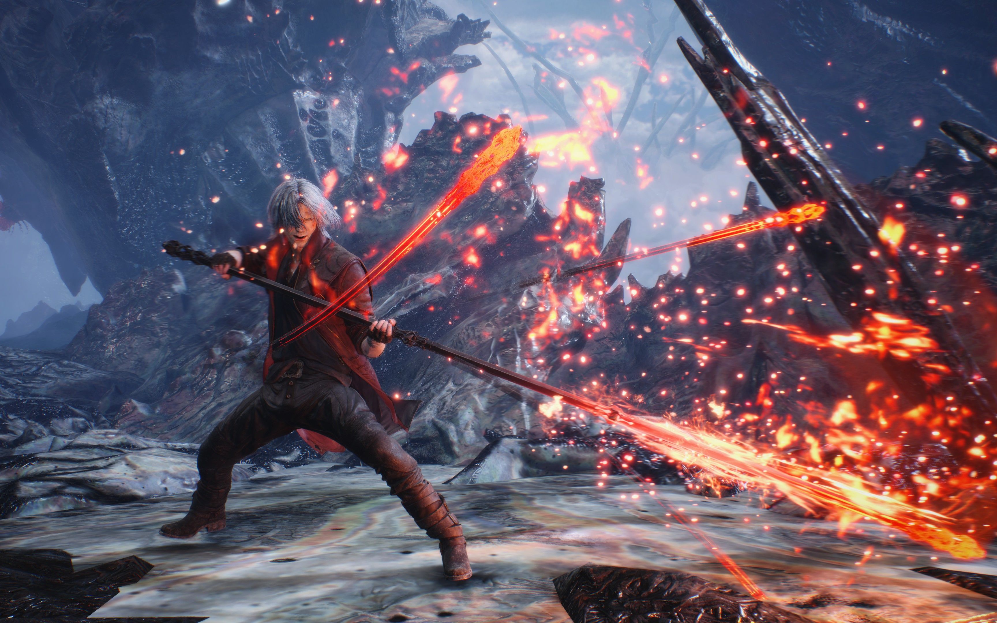 但丁火棍动作整理,火棍每一段攻击收招都有不同的收招,应该有一些你没