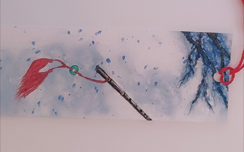 【水彩书签】魔道- 古风陈情笛