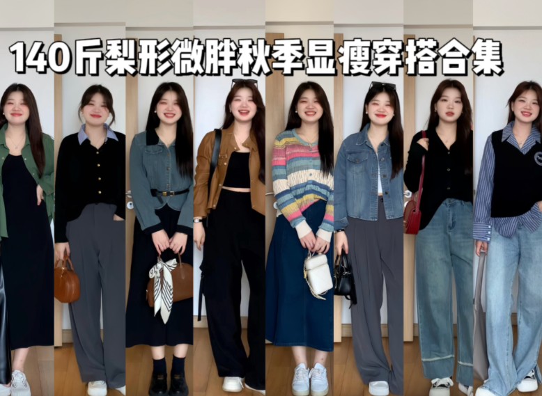 140斤 梨形微胖mm秋季日常显瘦穿搭 虽然胖,但是不影响我们会穿呀