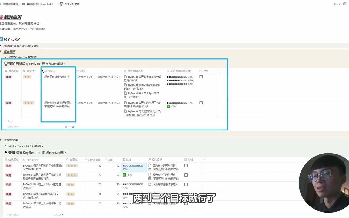 【Notion 实用教学7】 将谷歌公司的目标管理用在自己身上  目标管理 OKR  在Notion建立目标和关键结果哔哩哔哩bilibili