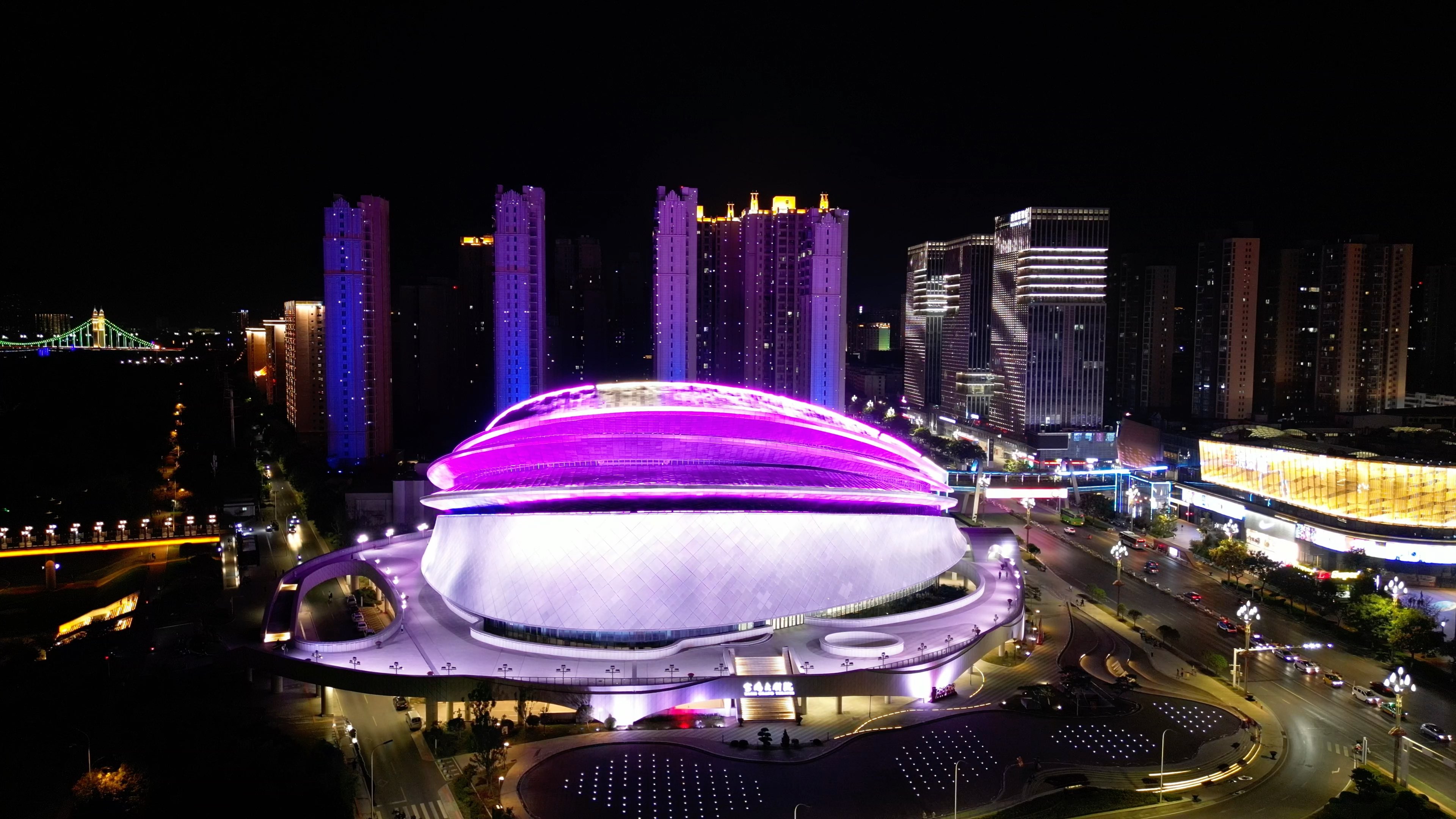 宝鸡大剧院夜景图片