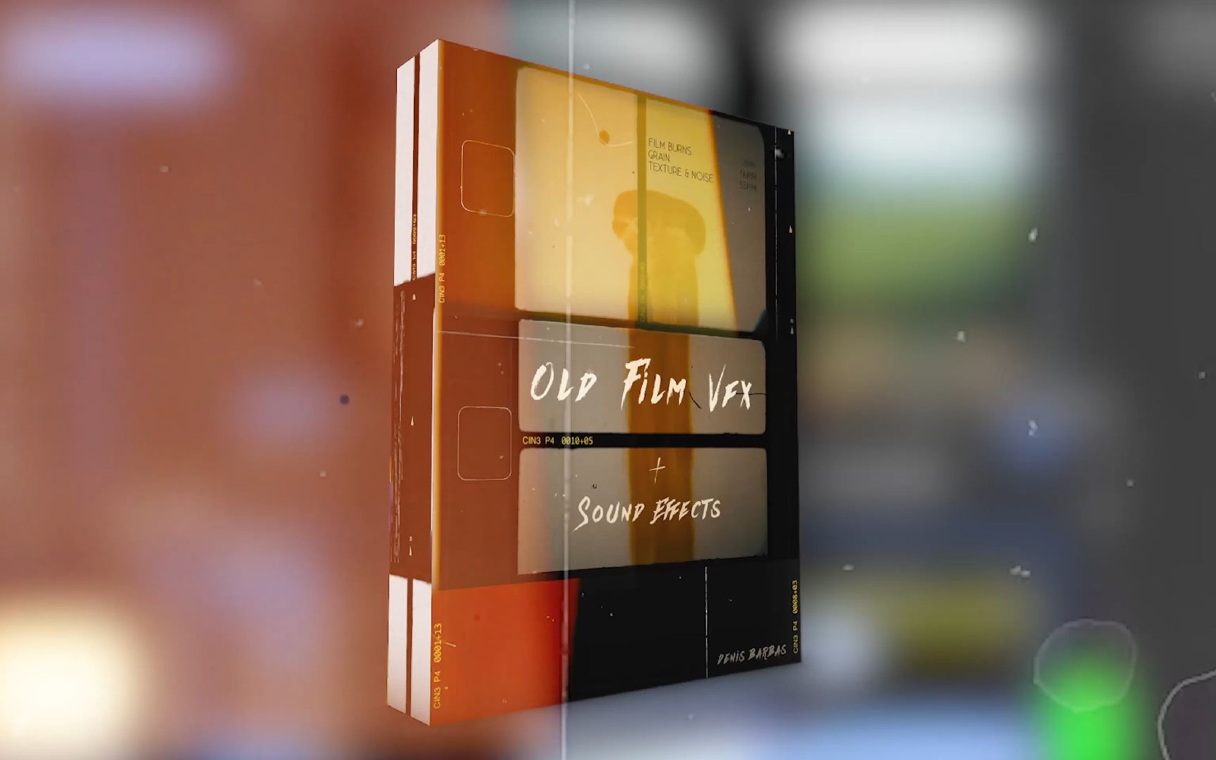 老式胶片视觉美学电影效果胶片边框遮罩划痕颗粒纹理4k视频 音效素材