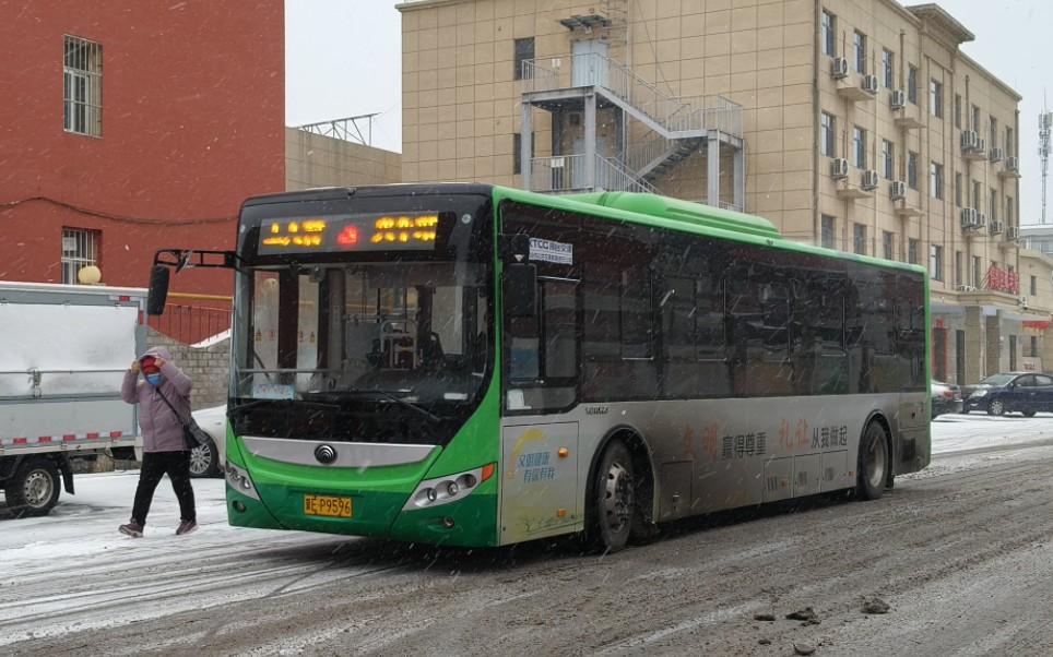 (雪中)邢台公交3路钢铁路区间段原声原速展望