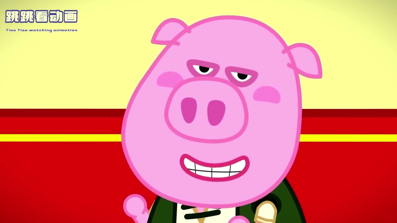 小狼沃夫儿童动画:沃夫穿着小红帽的衣服上学,原来是在保护它