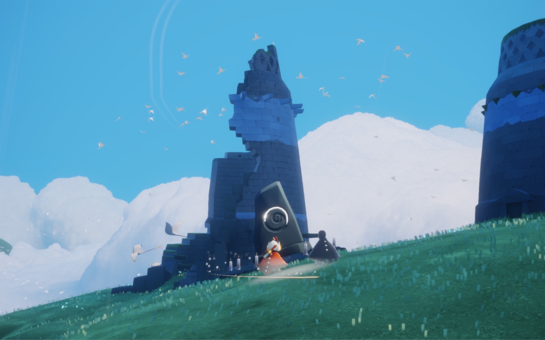 sky光遇之在云顶浮石上冥想地