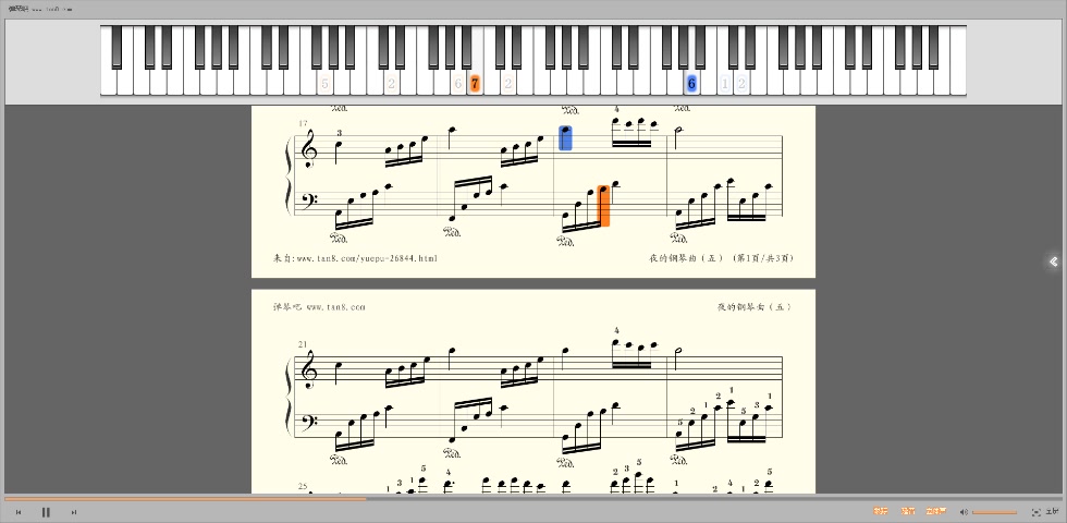 《夜的钢琴曲五C调简化版,钢琴谱》极客钢琴学习机推荐曲目,石进弹吧钢琴谱吉他谱钢琴曲乐谱五线谱高清免费下载蛐蛐钢琴网哔哩哔哩...