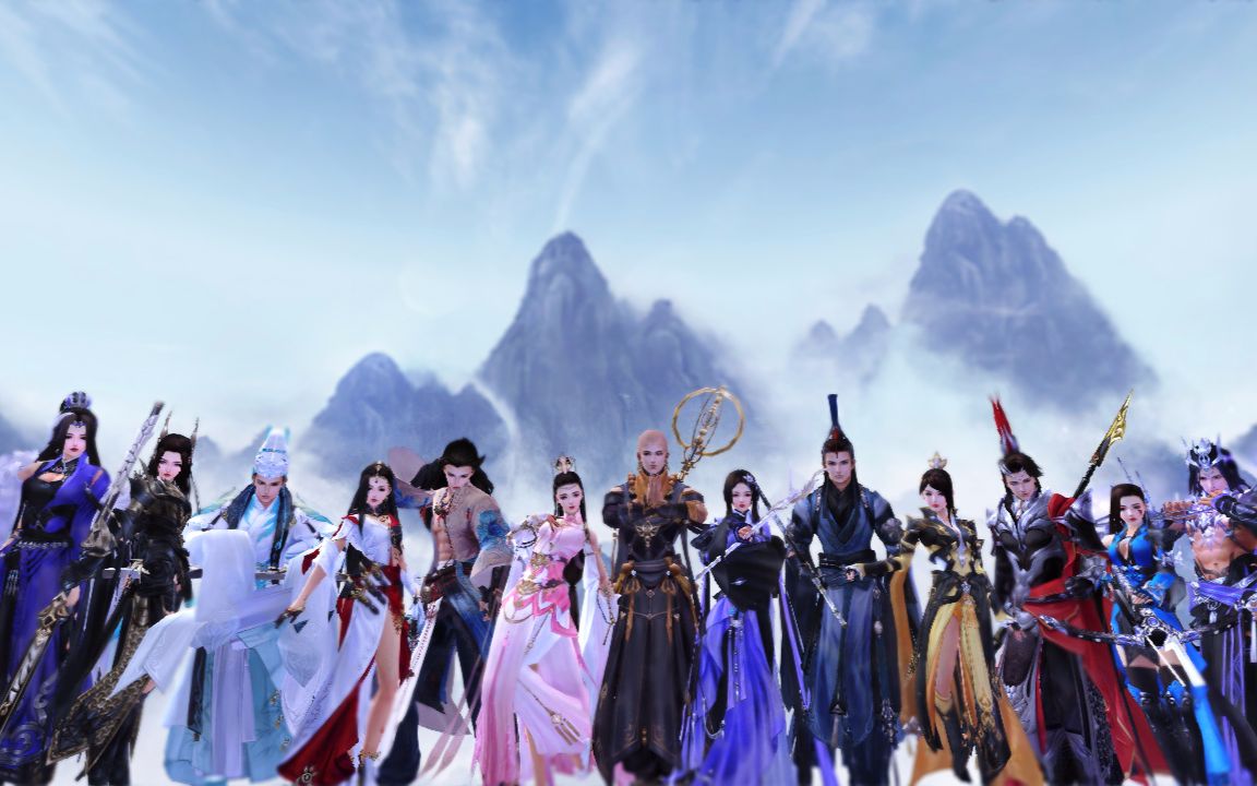 剑网3八周年全门派群像历代校服演武结尾彩蛋