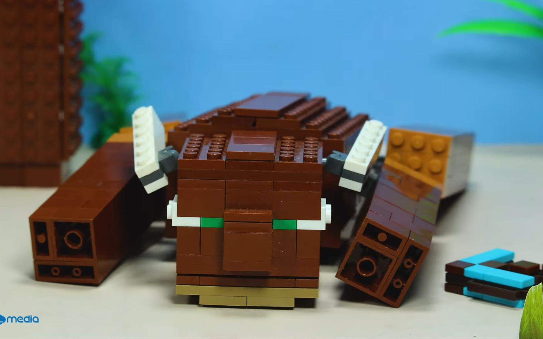 【定格动画】嘎嘣脆的乐高,劫掠兽肉丸