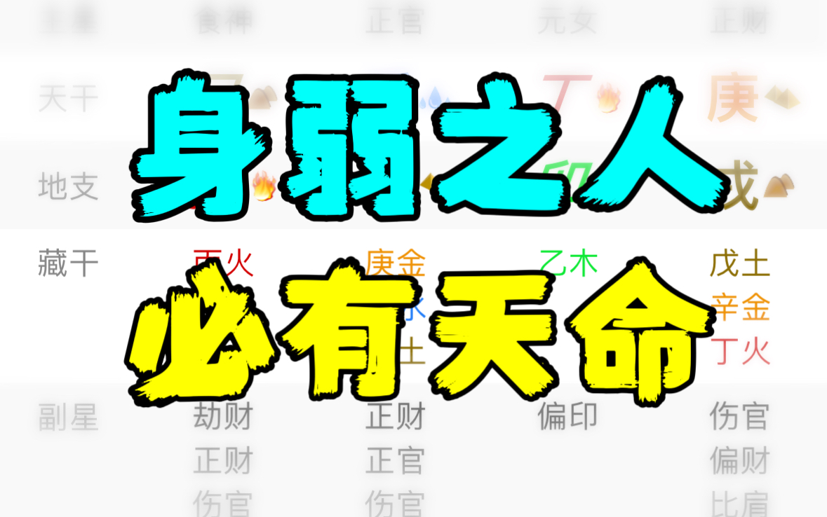 身弱之人,必有天命哔哩哔哩bilibili