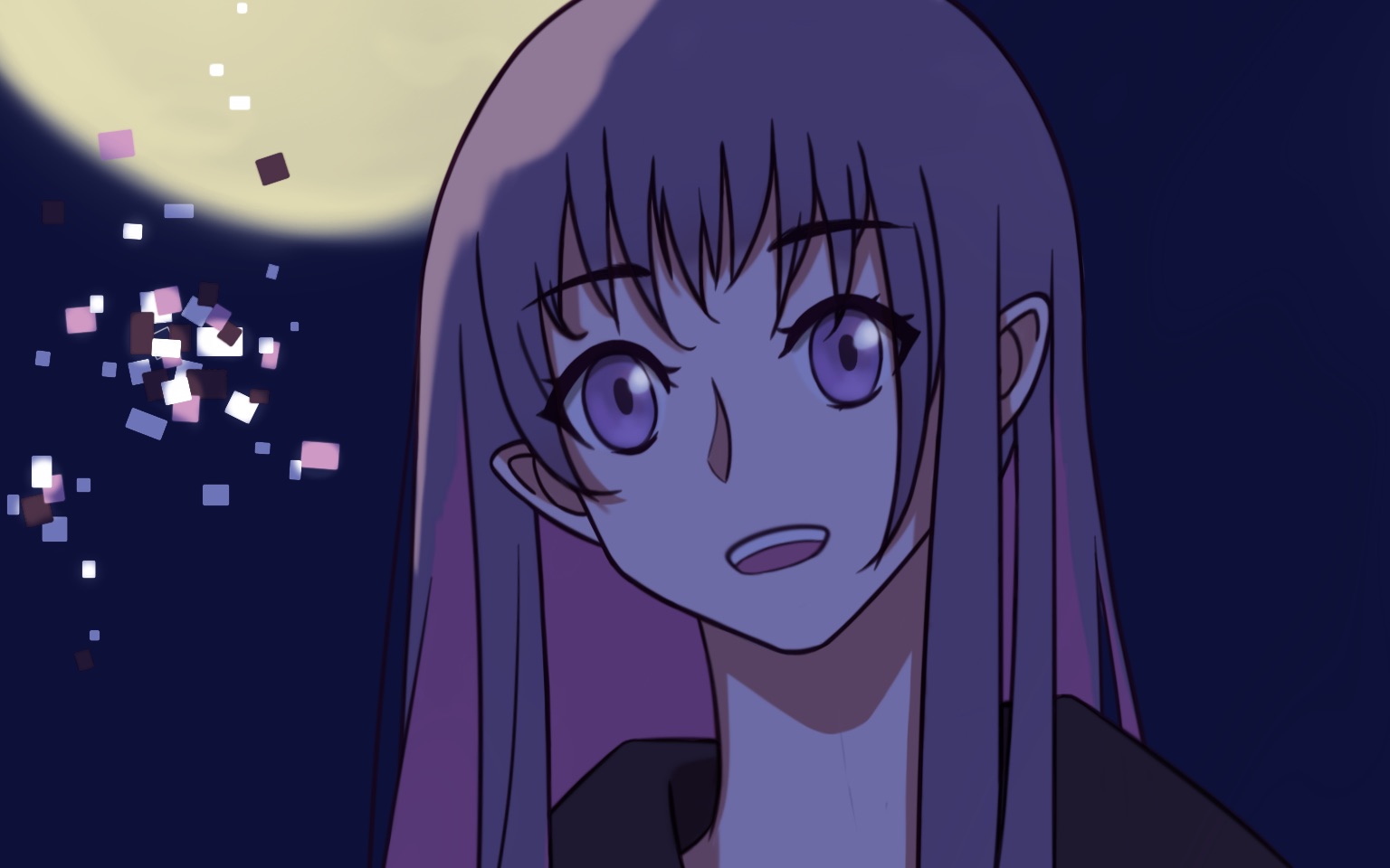 【天灾之下/同人绘画】月光下的小可爱——零!