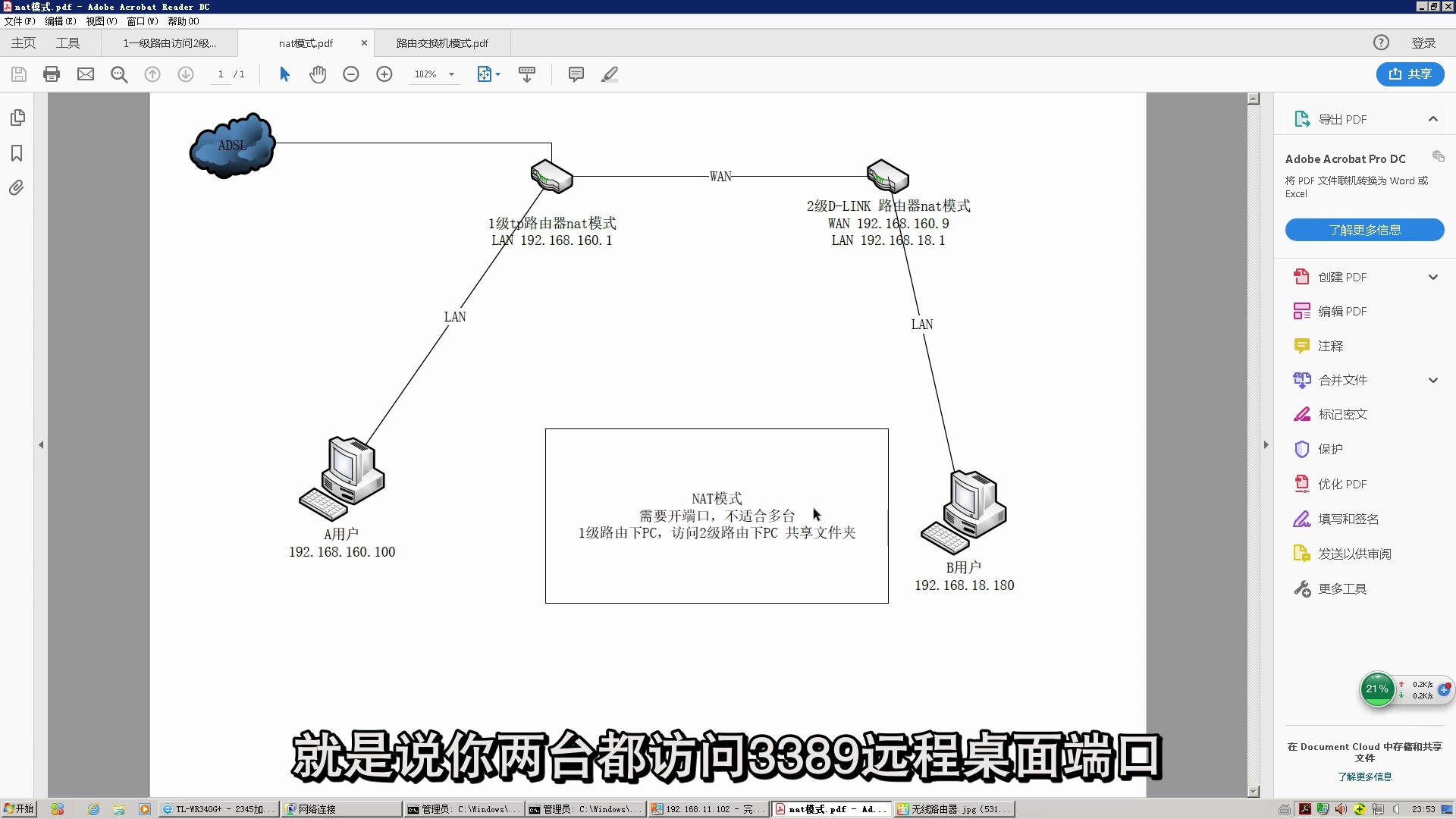 静态路由设置,实现一级路由二级路由不同网段互相访问哔哩哔哩bilibili