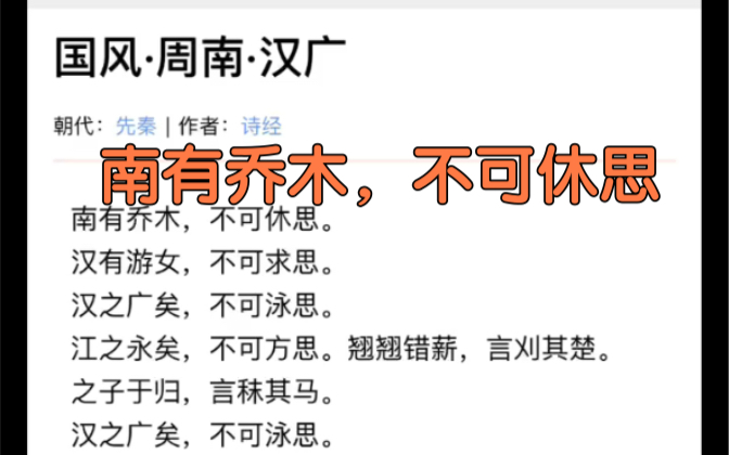 [图]诗经 朗诵 《国风 周南 》 南有乔木，不可休思。