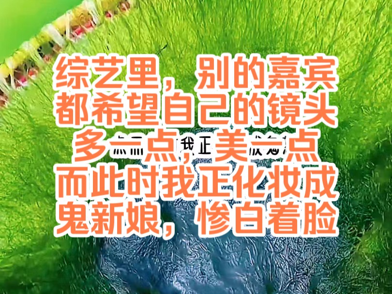 [图]《陌上摆烂 5》综艺里，别的嘉宾都希望自己的镜头多一点，美一点，而此时我正化妆成鬼新娘，惨白着脸，为了挣钱，我和齐成安来到鬼屋打工