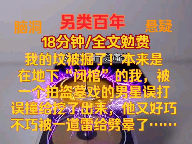 “我还在闭棺,没想到坟被人给掘了,这让我怒火中烧,随手招来了一道惊雷,把这个大冤种给劈晕了过去……”铭:另类百年哔哩哔哩bilibili