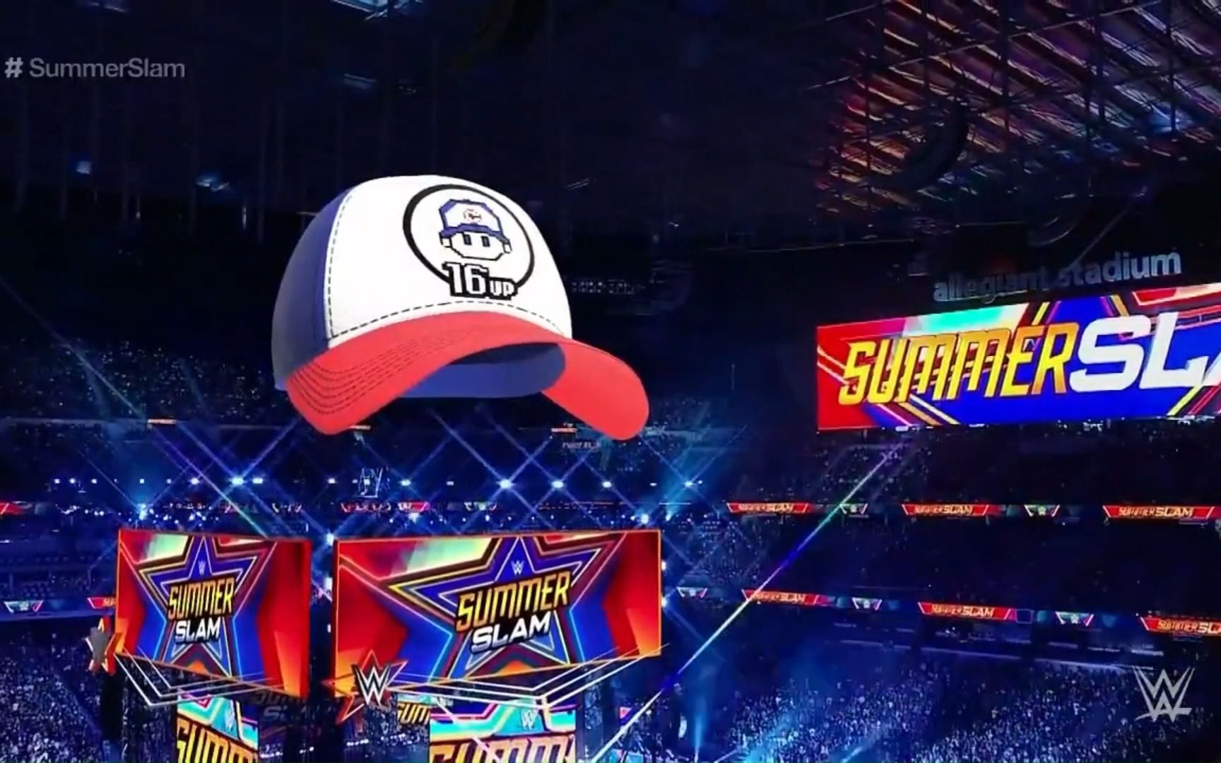 wwe台柱战 2021夏日狂潮环球冠军赛 赵喜娜约翰·塞纳出场