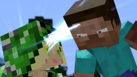 マインクラフト アニメ スティーブvsクリーパーガール 哔哩哔哩 Bilibili