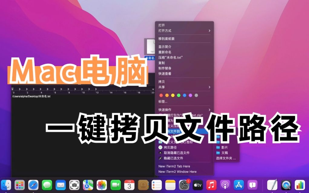 Mac电脑如何一键拷贝文件路径?不知道的看这里哔哩哔哩bilibili