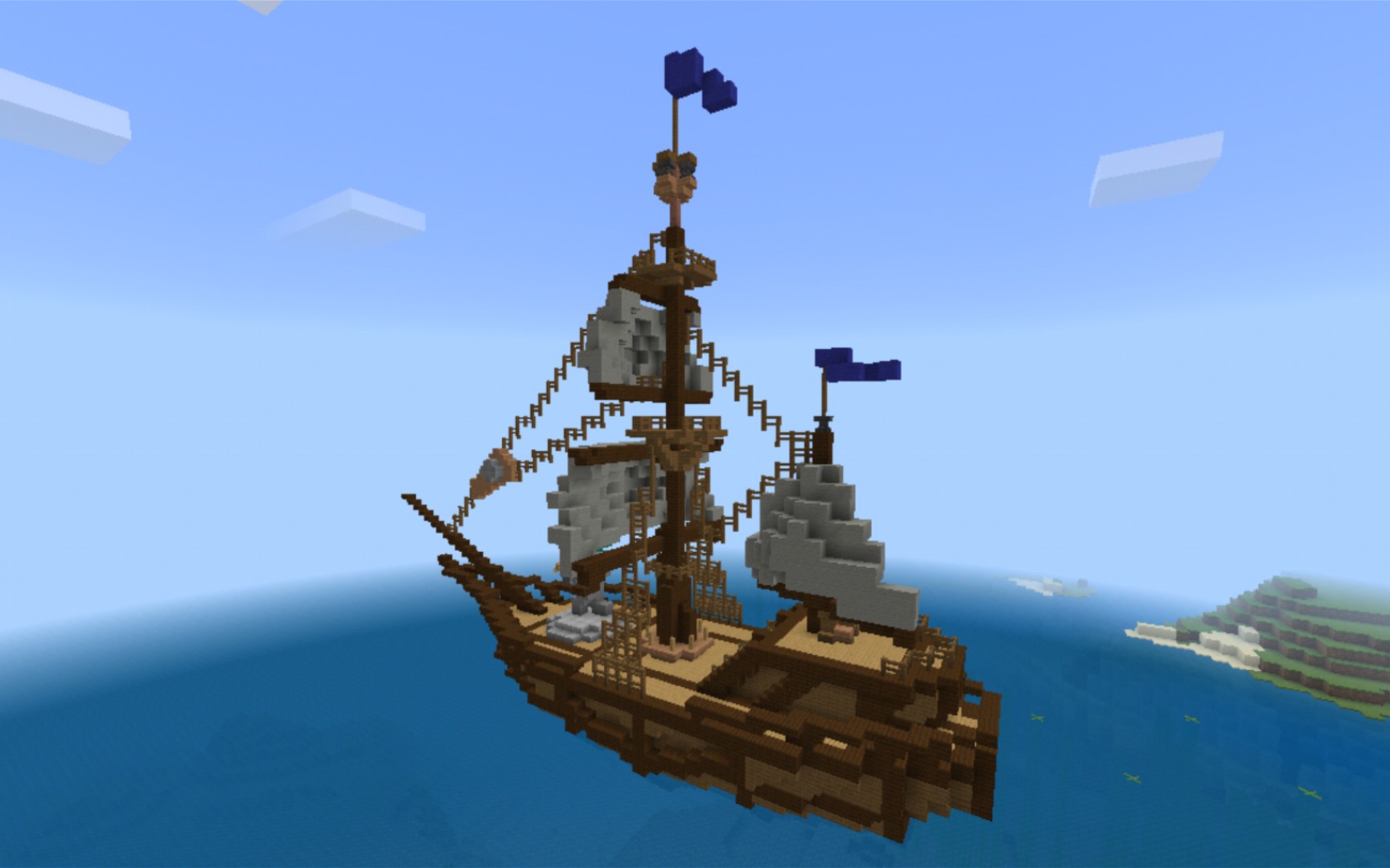 航向自由——我的世界模块化帆船教程_手机游戏热门视频