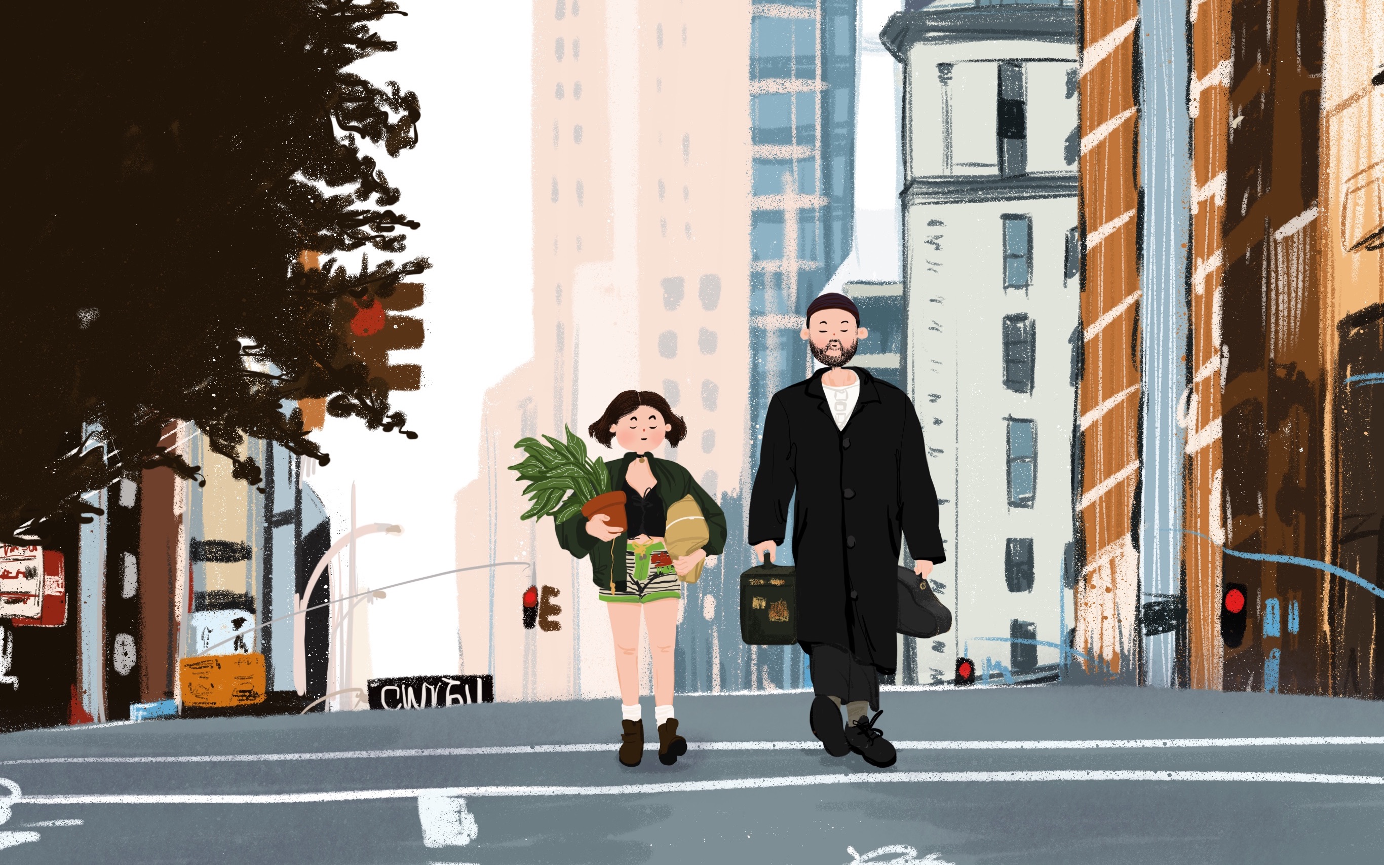 活动作品版绘电影这个杀手不太冷插画过程