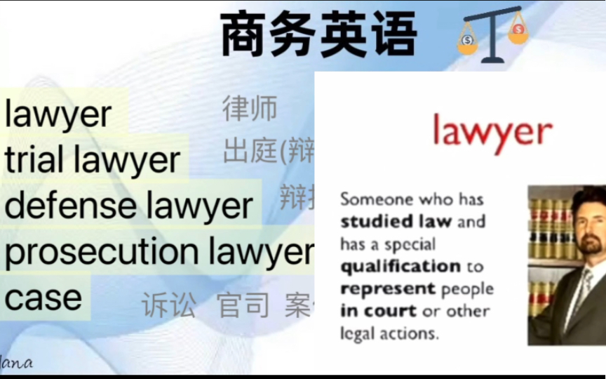 商务英语 Business English (43)~lawyer哔哩哔哩bilibili