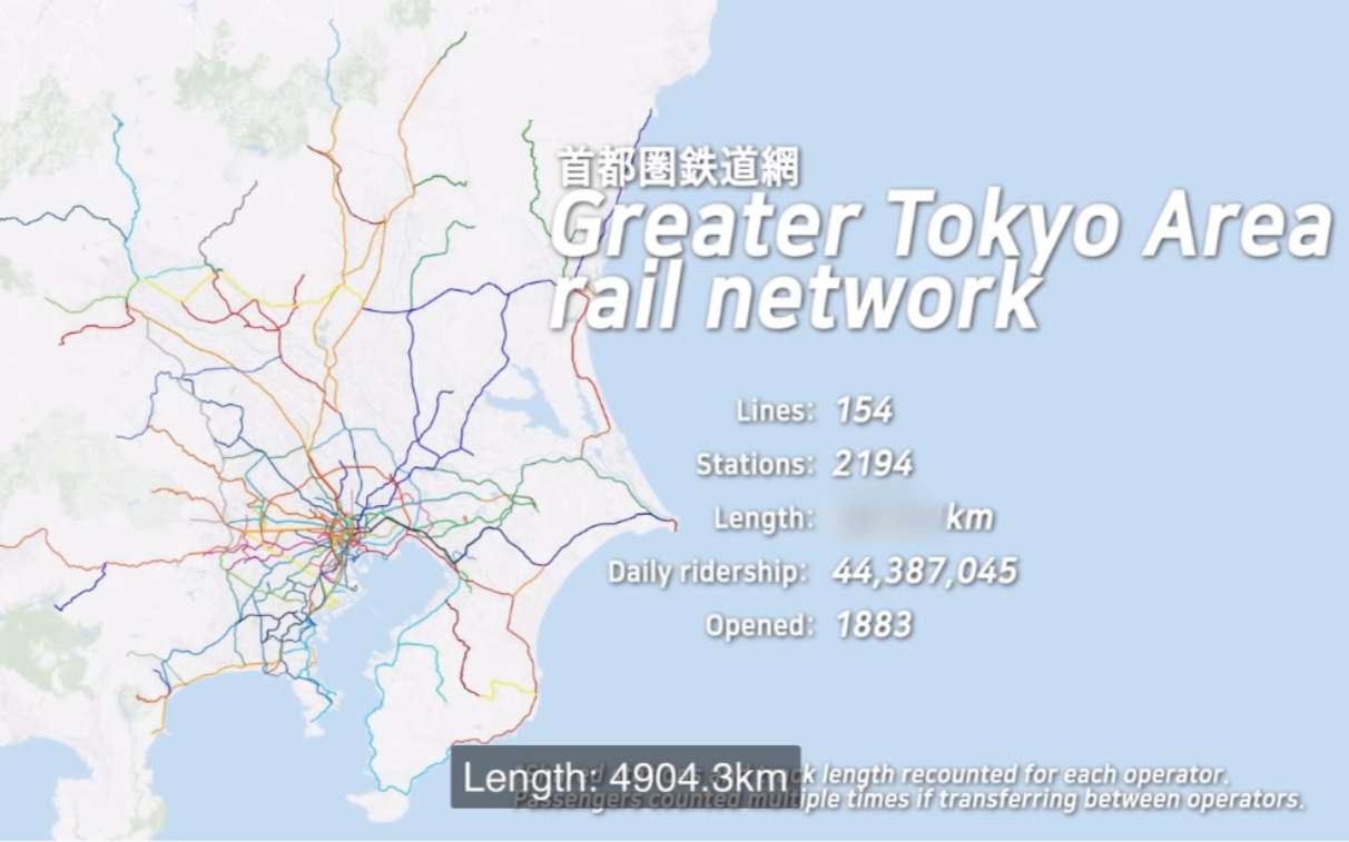 [图]大东京都市圈轨道交通线网图 ｜ Every Operating Railway System in Greater Tokyo Area Illustrated