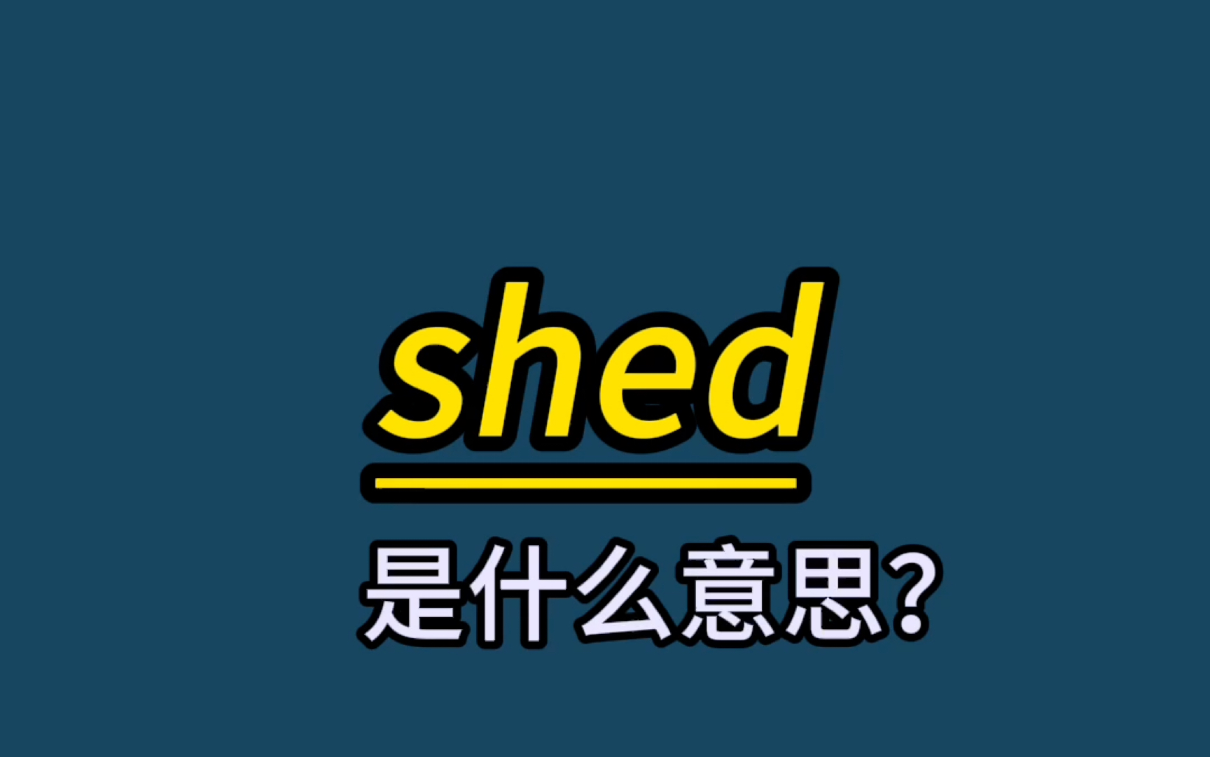 英语单词打卡:shed哔哩哔哩bilibili