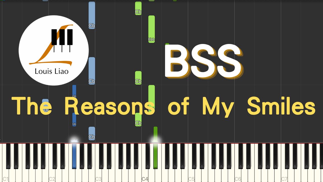 [图]BSS The Reasons of My Smiles 韩剧 泪之女王 OST P1钢琴教学 Synthesia 琴谱