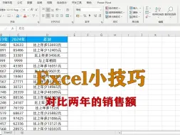 Télécharger la video: excel小技巧：对比两年的销售额，升职加薪系列