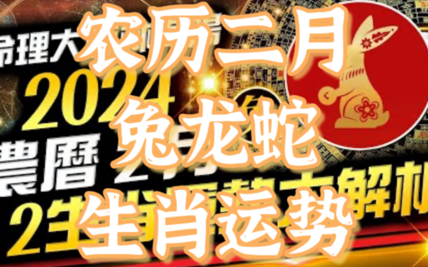 2024农历二月,十二生肖运势大解析,兔、龙、蛇超详细快看!哔哩哔哩bilibili