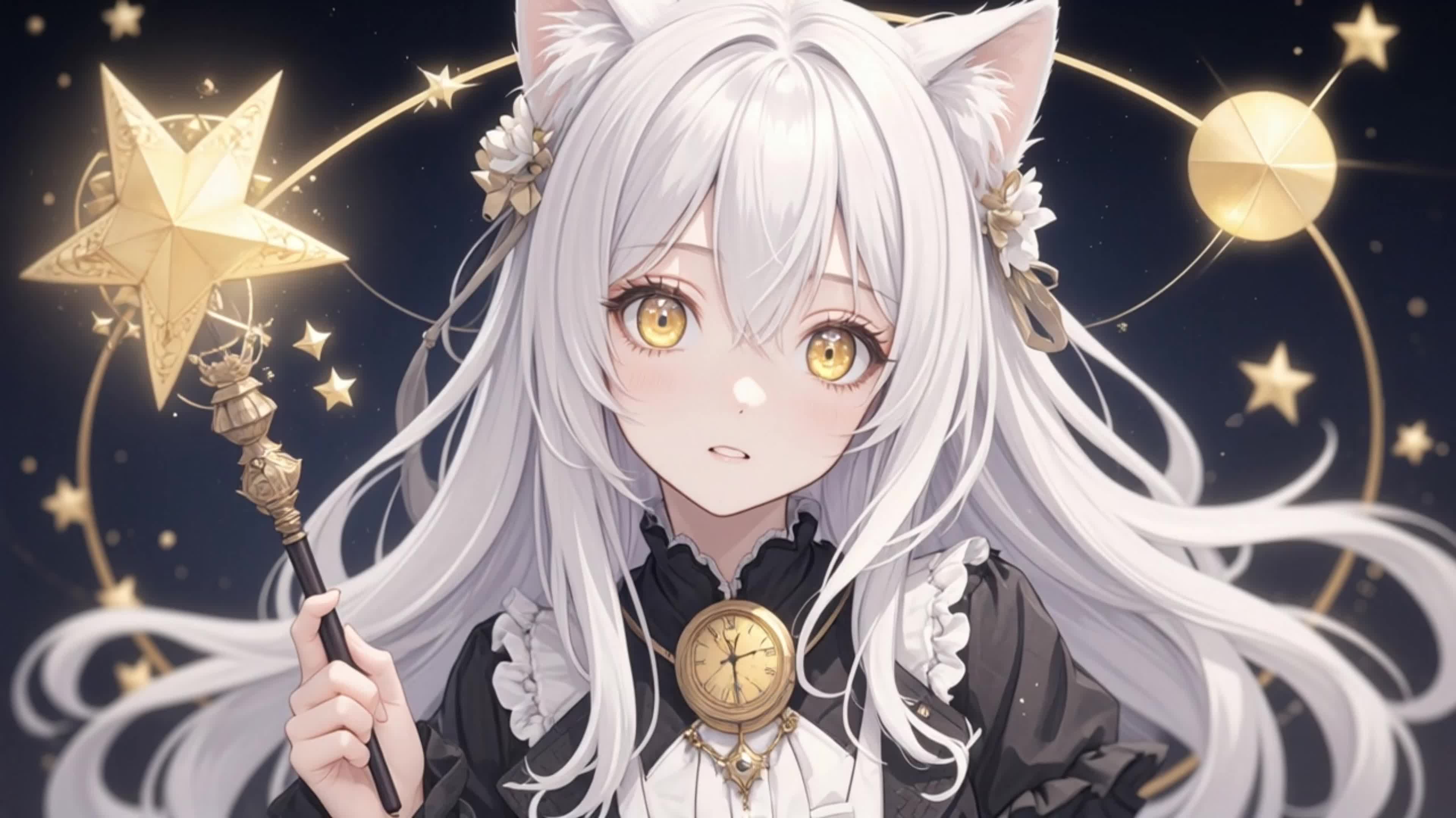 白发猫女 动态壁纸 元悉宇宙