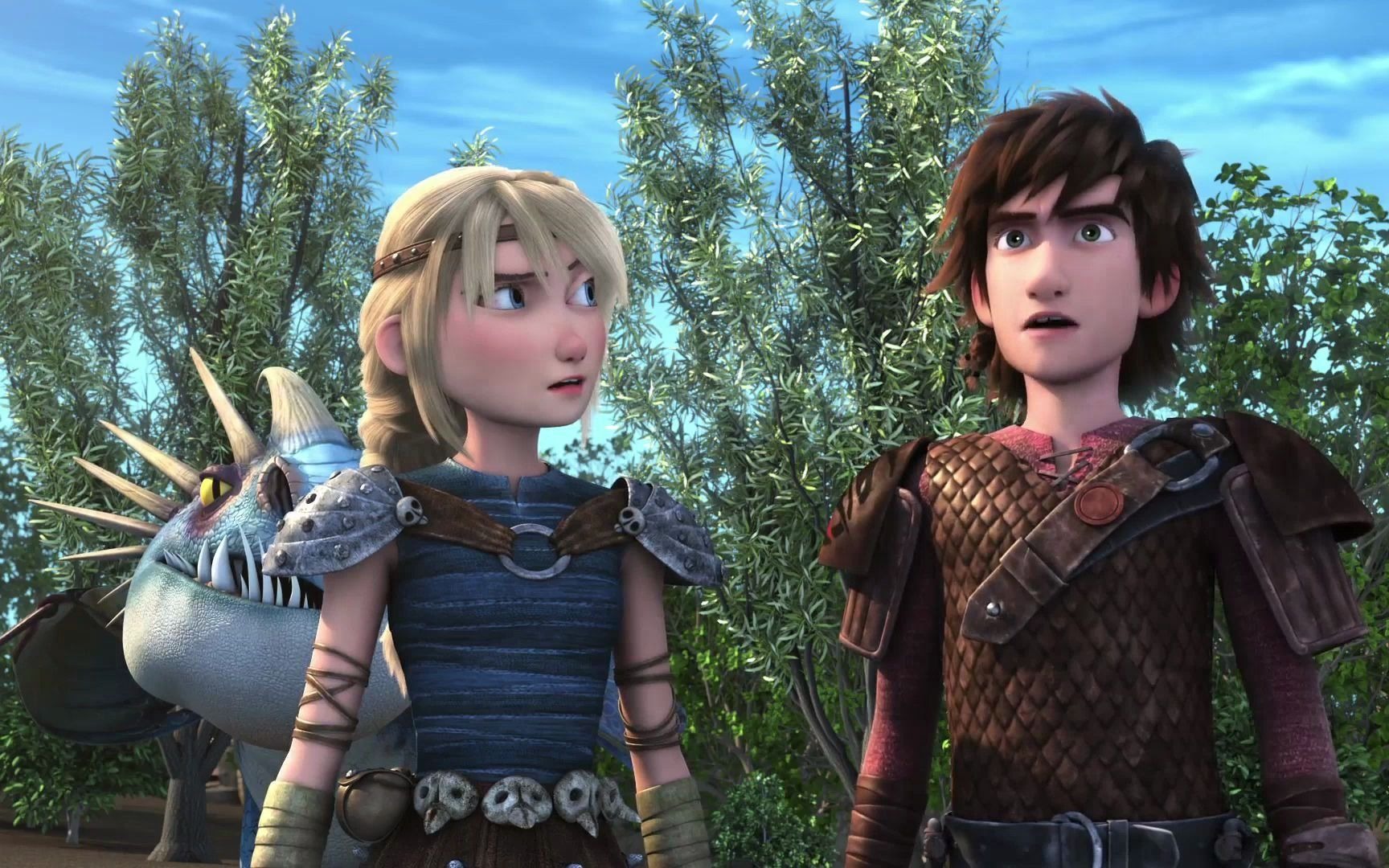 驯龙记:飞越边界第一季 勾牙战胜了巨型烈焰狂魔,太棒了_哔哩哔哩 (゜