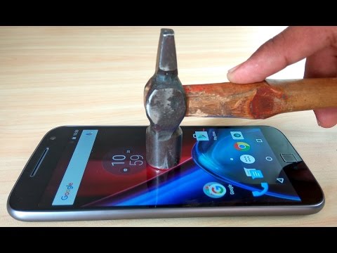 moto g plus第四代屏幕划痕测试大猩猩玻璃3