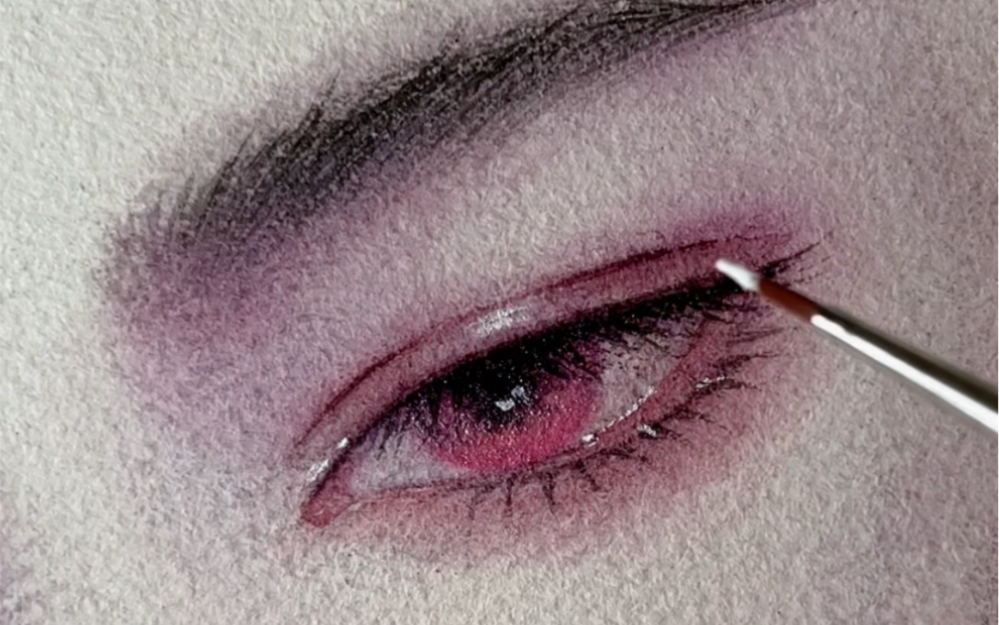 水彩古风男生眼睛|绝对一看就会的保姆级教程!信我没错