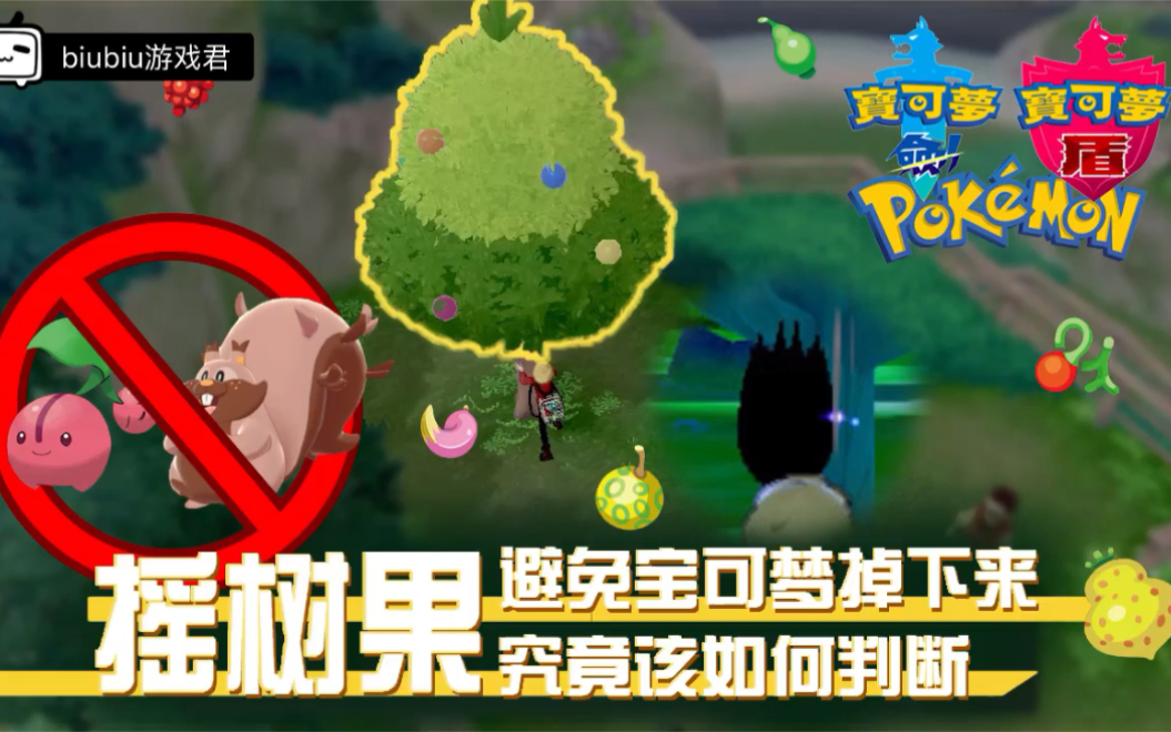 biubiu宝可梦剑盾摇树果还在被宝可梦砸头吗教你判断时机不被砸还能摇