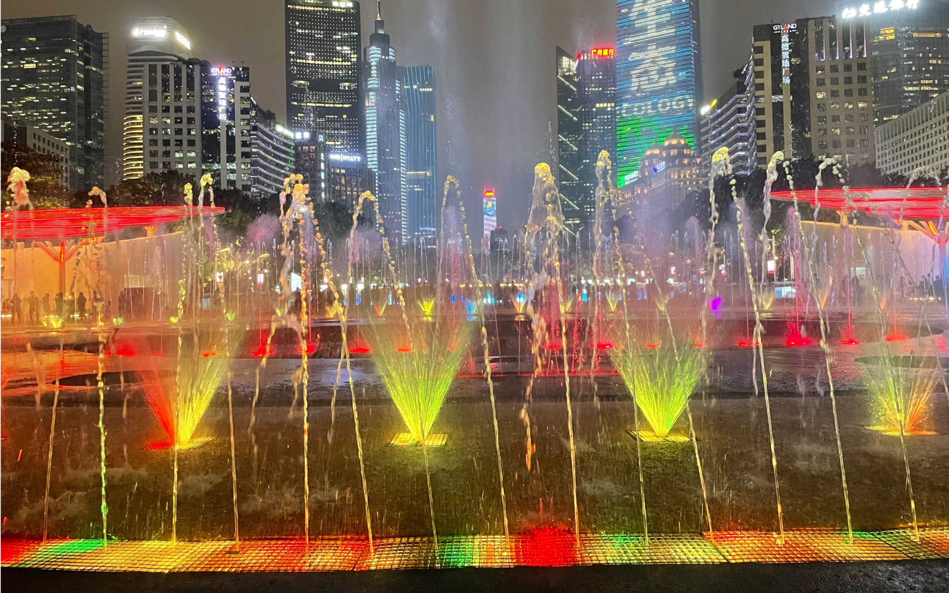 花城广场音乐喷泉-广东梁祝