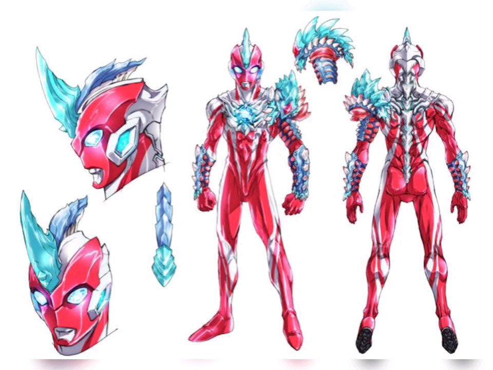 奥美迦奥特曼装甲以及变身器的设计图