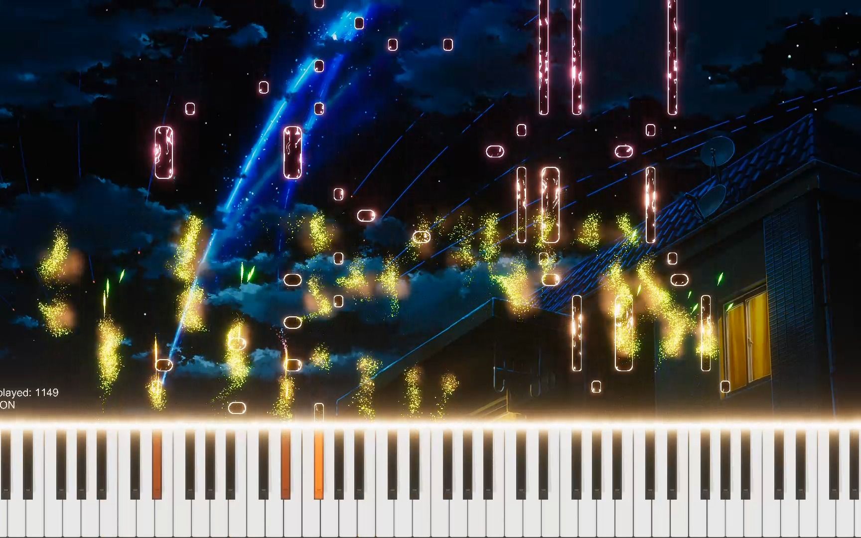 【特效钢琴】火花sparkle - animenz ver. 【trans】