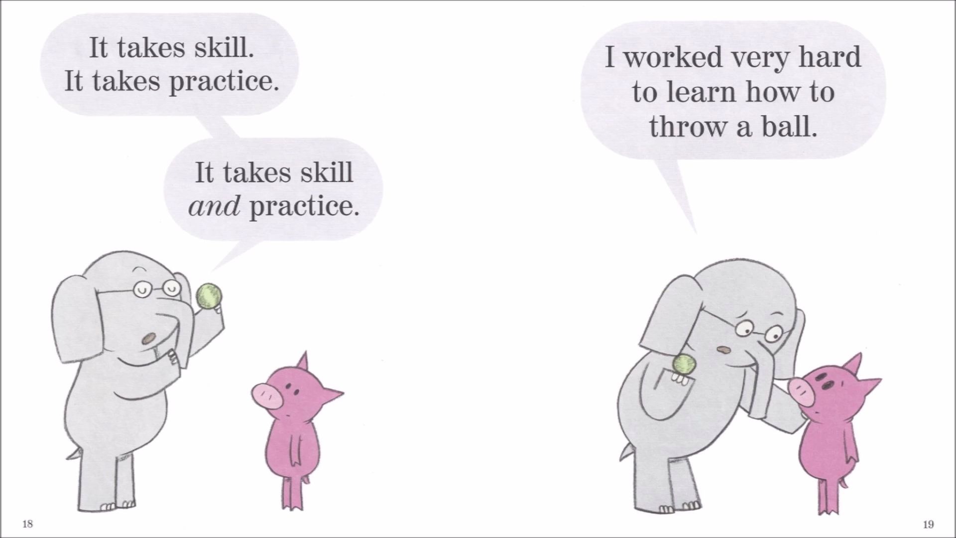 [图]Watch Me Throw the Ball! by Mo Willems Elephant & Piggie Book