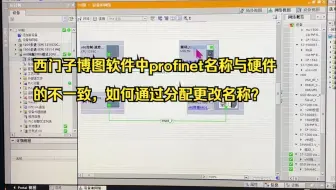 西门子博图软件中profinet名称与硬件的不一致，如何通过分配更改名称？