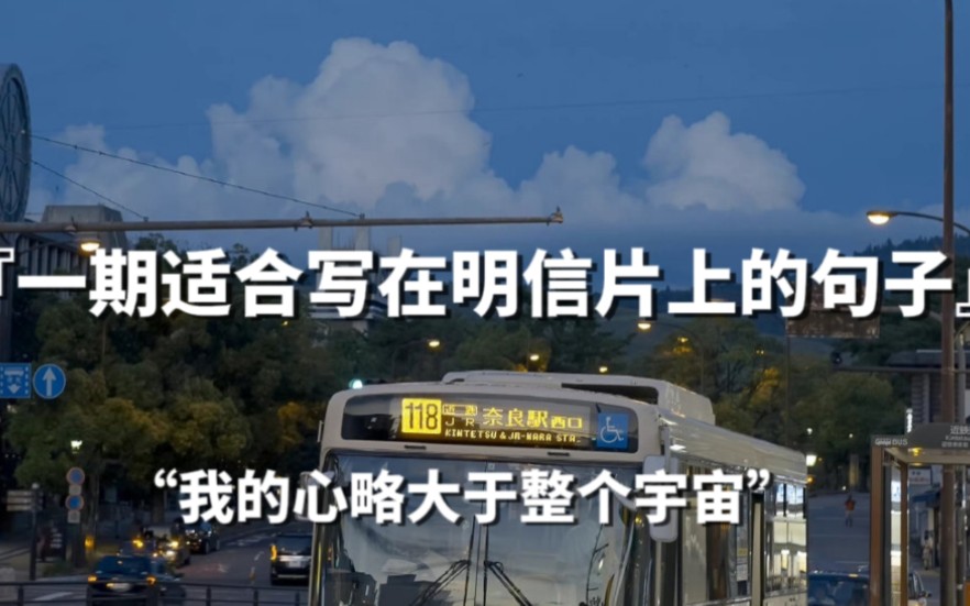 【句子控】“我的心略大于整个宇宙”,一期适合写在明信片上的句子哔哩哔哩bilibili