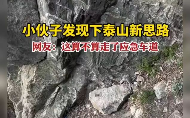 不可取!小伙子发现下泰山新思路哔哩哔哩bilibili