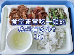 Download Video: 食堂正常吃一顿的热量有多少？（6）