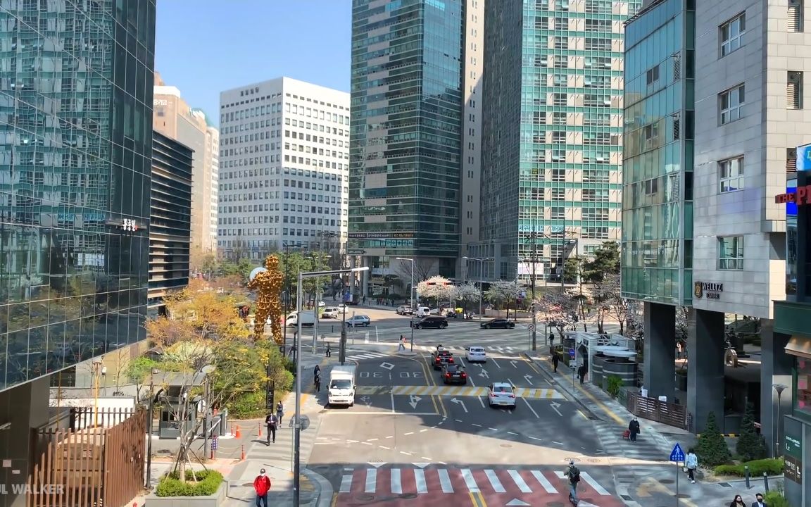 【超清韩国】漫步首尔麻浦区孔德洞 满开的樱花 2020.