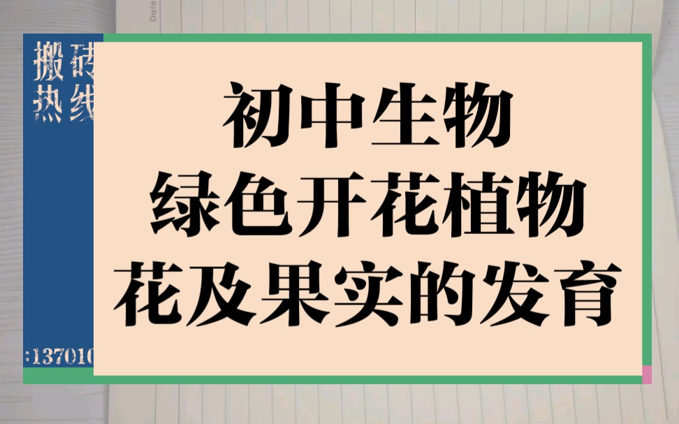 [图]【初中生物】花的结构及果实的对应发育